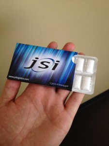 Gum packaging design showing gum
