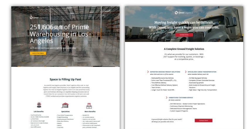 omni landing pages